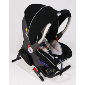 Sistem modular Klippan TRIOFIX MAXI 9-36 Kg Rear-Facing Black Orange + DINOFIX 0-13 Kg Black/Grey + Baza Isofix